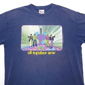 The Beatles T-Shirt Mens L  Blue All Together‎ Now 1993 Yellow Submarine